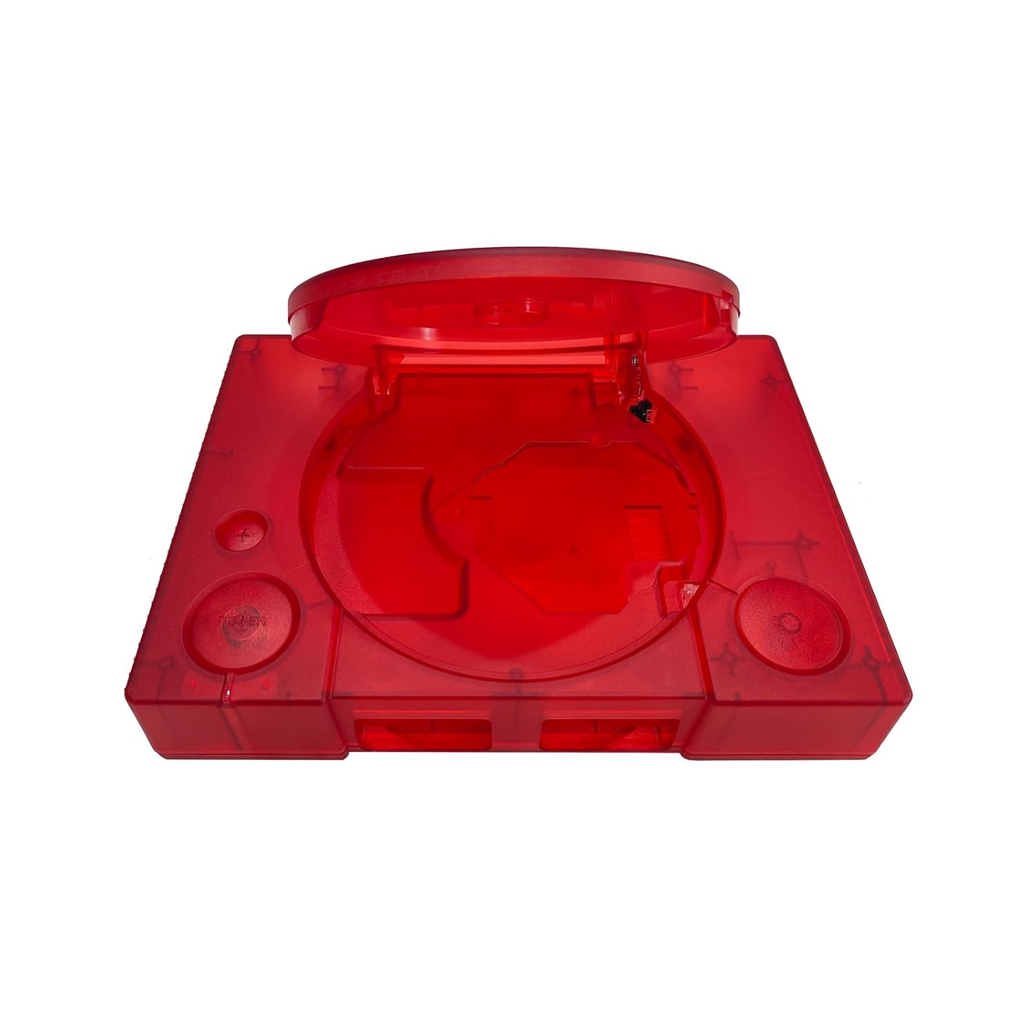 For SONY PlayStation 1 PS1 Brand New Transparent Shell, Multi-Color Replacement Housing for 5500/7000/7500/9000 Series (Red)
