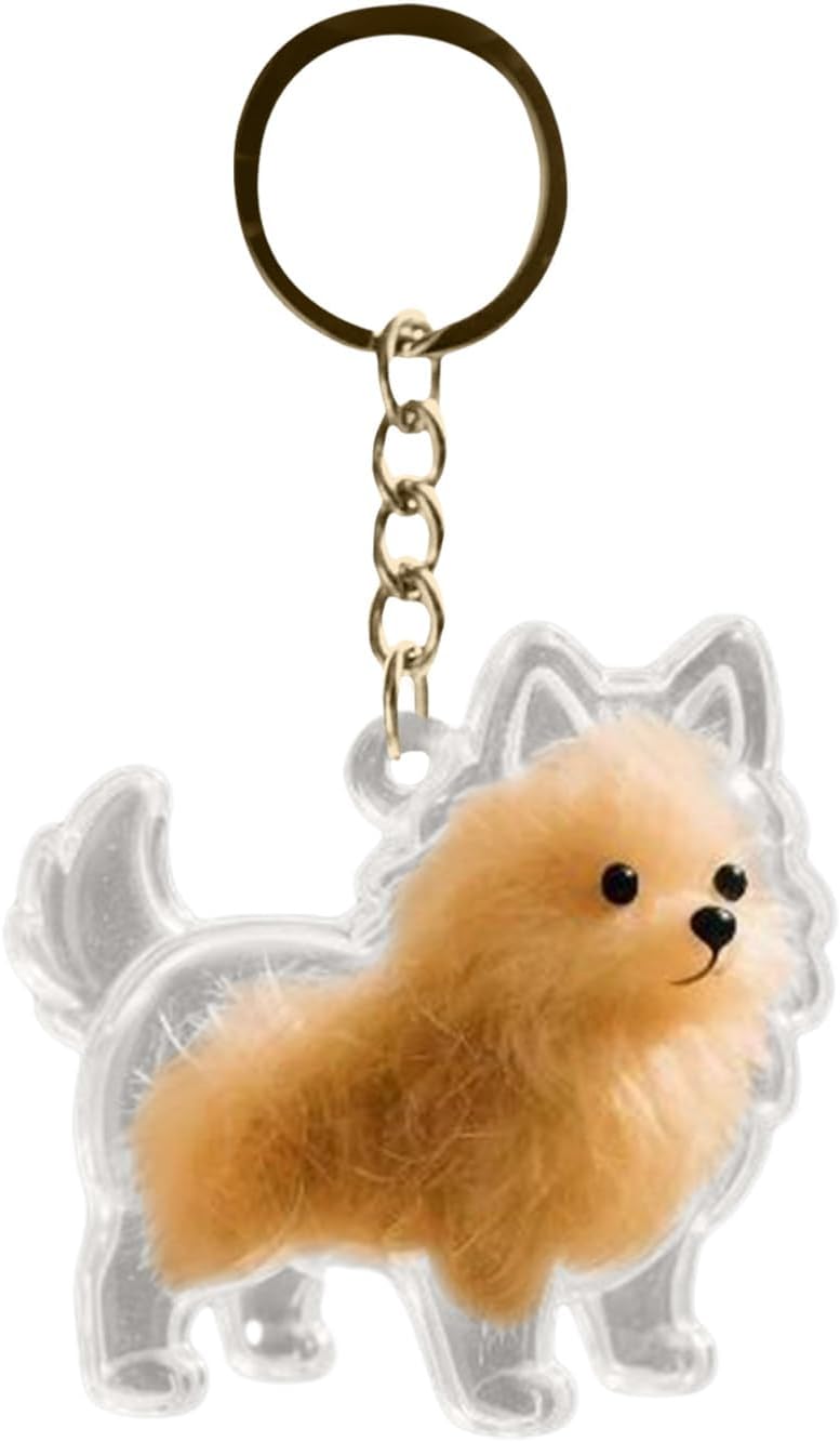 Keychain for Collecting Cat and Dog Hair,3D Dogs Shape Fur Life Pendant for Puppy, DIY Pet Furs Collection Kechain,Animal Fur Keepsake Bag Charm Cute Keyrings,DIY Jewelry Craft