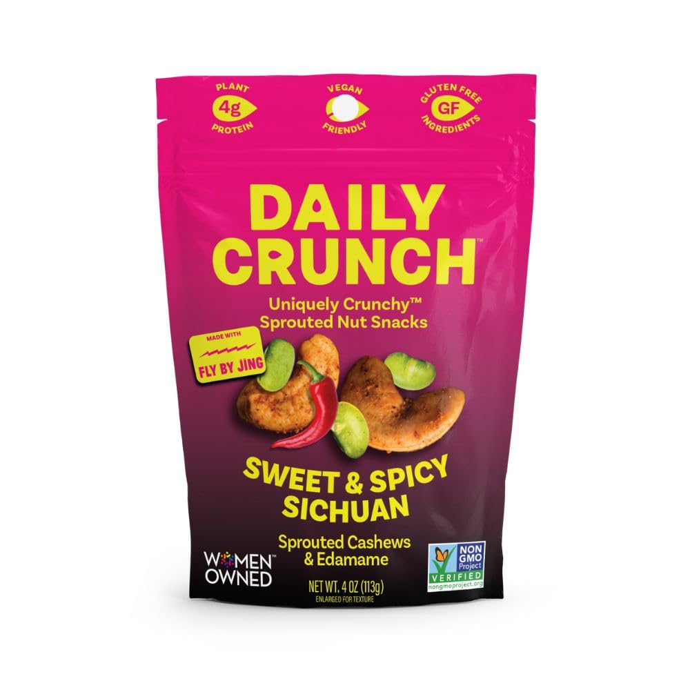 Daily Crunch Sweet Sichuan Sprouted Cashews & Edamame, 4 OZ