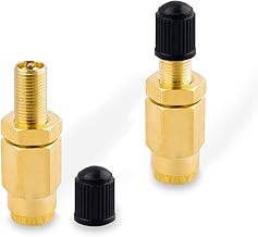1/4" Air Inflation Schrader Valve Adapter with Push To Connect(DOT Approved) for 1/4" OD Air Line Tubing, Air Bags Spring Suspension for Semi Truck Trailers（2 Pack)