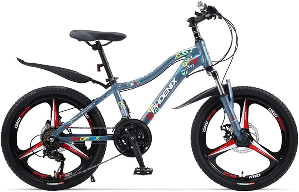 ZXQZ Children's Bicycles, Boys 20-inch Variable Speed Mountain Bikes, Aluminum Alloy One-wheel Racing, Birthday Gifts for Children (Color : Blue)