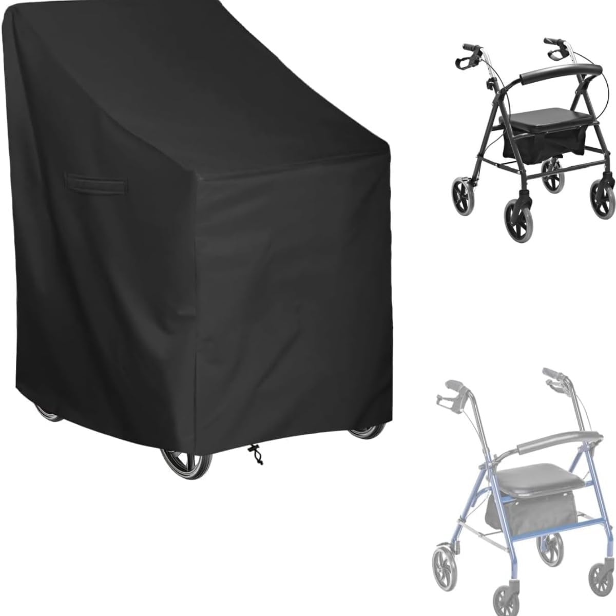 4-Wheel Walker Cover, Rolling Walker Cover, Placed Outdoors to Protect from dust, Wind and Sun, 28.3 inches Long, 26 inches Wide, 35.4 inches high, Suitable for a Variety of Four-Wheel Walkers