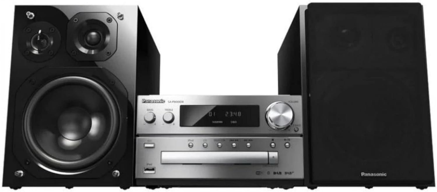 Panasonic SC-PMX802E-S Premium Hi-Fi System with DAB Radio, CD Player & Hi-Res Streaming, Chromecast Built-In, Bluetooth, AirPlay 2, 3-Way Speakers, Silver