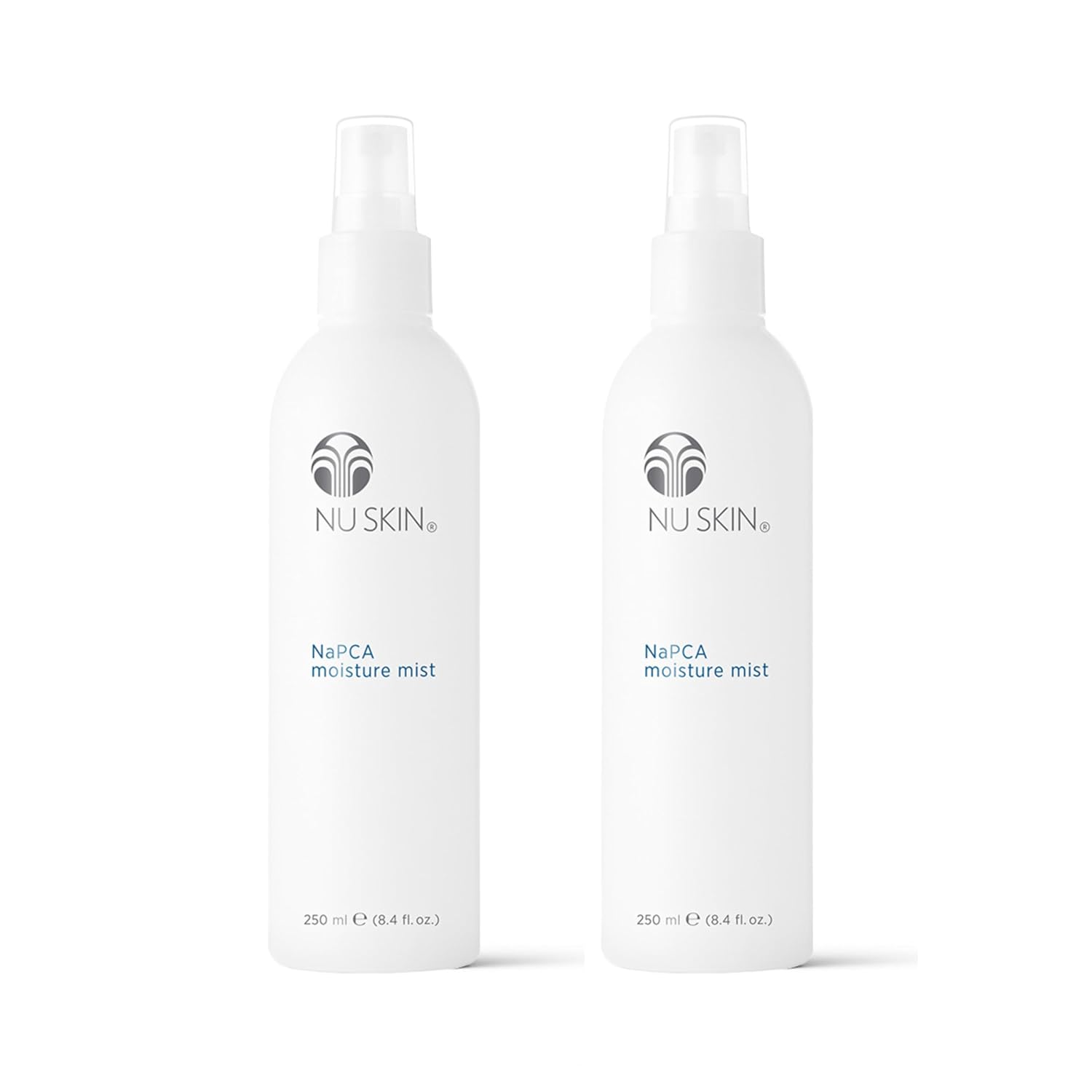 Nu Skin NaPCA Moisture Mist | Revitalizing Moisturizer & Cooling Mist with Hyaluronic Acid | Hydrating Spray for Face, Body & Hair | Sodium PCA for All Skin Types | 8 oz | 2 Pack