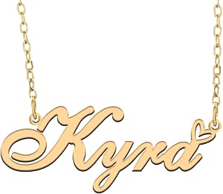 RONKAHSHOW Custom Name Necklace Customized Personalized Pendant Name Necklace with Heart Name Necklace Best Gift for Women Birthday Mother's Day Christmas New Year Wedding