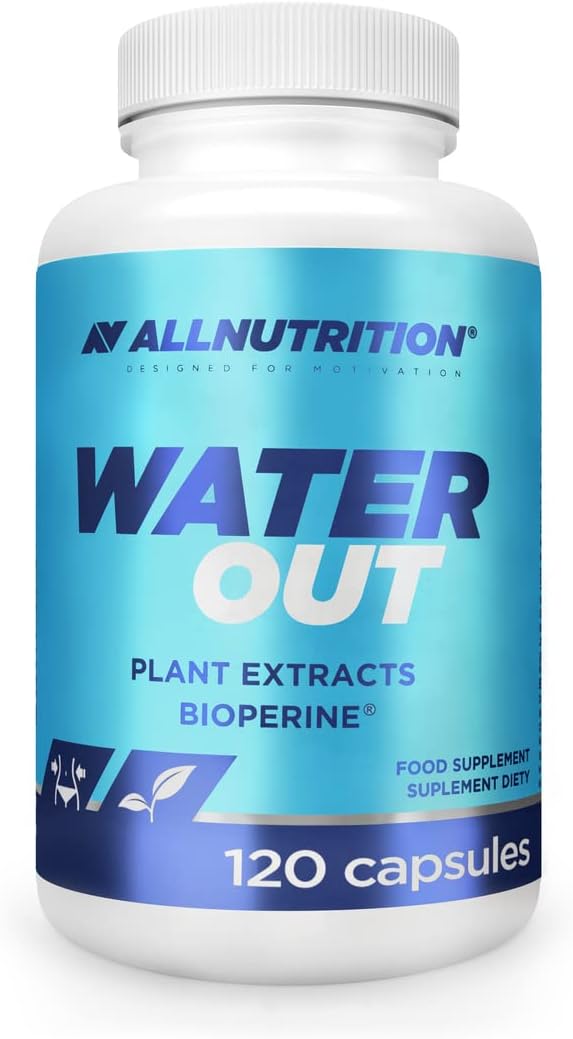 ALLNUTRITION Water Out Food Supplement to Remove Excess Water - Natural detoxification and Weight Loss with Plant extracts Bioperine 120 Capsules