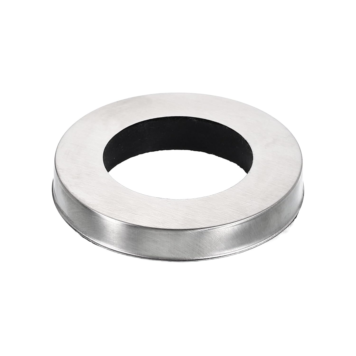 sourcing map Faucet Base Ring, 2.13"x1.26"(OD x ID) Stainless Steel Wire Drawing Washer Fasteners Tap Hole Cover for Bathroom Kitchen Faucets, Silver