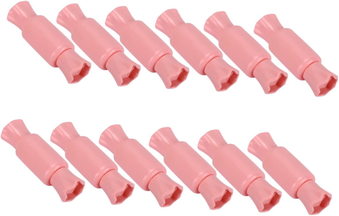 Healvian 12pcs DIY Lipstick Lip Glaze Tube Lip Gloss Fire Extinguisher Bottles Label Rinse Vacuum Plush Tint Toothpaste Dewy Juicy Plumper Device Lip Gloss Empty Tubes Candy Plastic Pink
