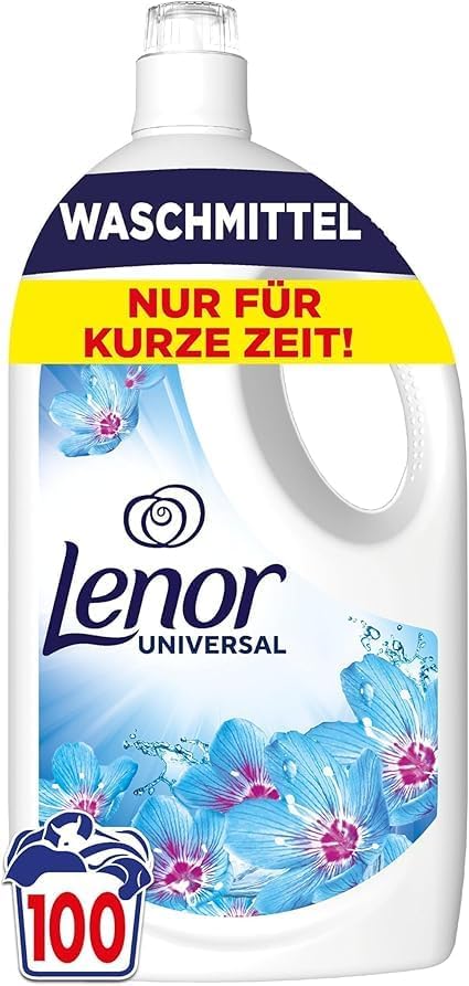 LENOR Liquid Detergent, Universal Detergent, 100 Washes, April Fresh, Long-Lasting Freshness, Odour Removal in Cold Wash