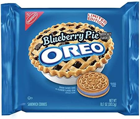 Oreo New Limited Edition Blueberry Pie Oreo Sandwich Cookies 10.7 oz (303g)