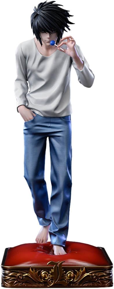 Zhongkaihua L Lawliet Figure 30CM L Lawliet Action Figure Standing Pose Anime PVC Statue Collectible Desk Decoration Ornament