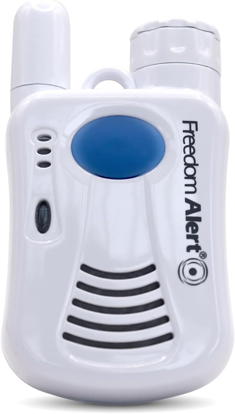 Freedom Alert, Landline Personal Emergency Device, 2-Way Call with Family and Police for Home Safety, Device for Seniors and The Elderly