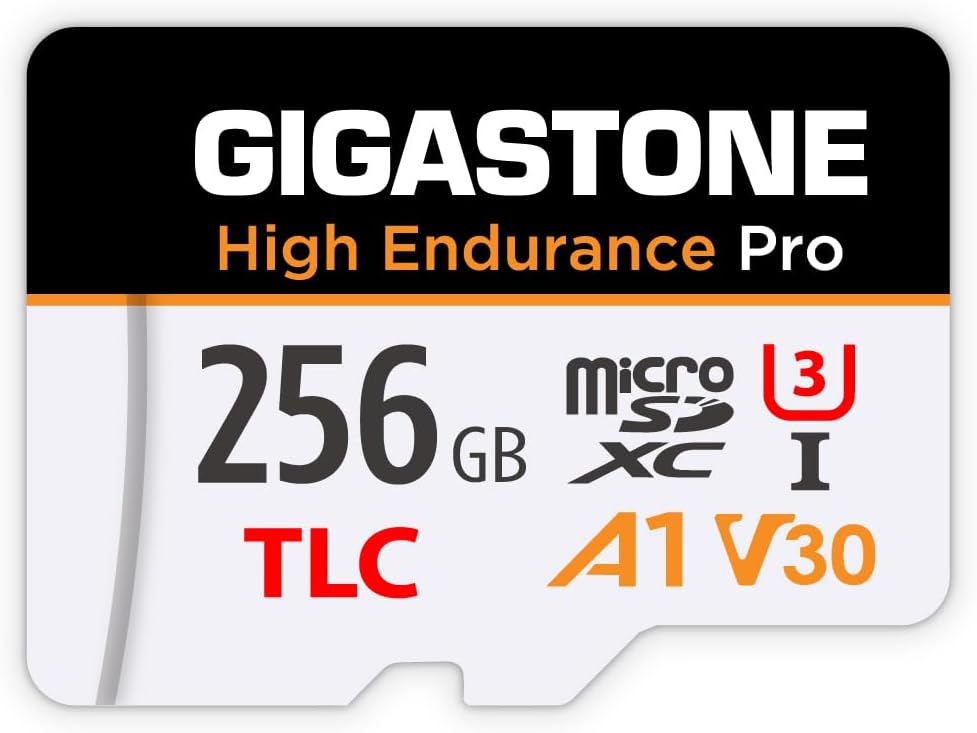 [5-Yrs Free Data Recovery] GIGASTONE 256GB Micro SD Card, High Endurance Pro Series Speed Up to 100MB/s, Compatible with REDTIGER ROVE VIOFO VANTRUE PRUVEEO ARIFAYZ Dash Cam, MicroSDXC UHS-I A1 V30 U3