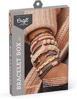 Craft Crush Bracelet Making Kit - Friendship Bracelet Kit, Jewelry Making Supplies, Arts and Crafts, Friendship Bracelets, Bracelets for Teen Girls, Makes 8 Friendship Bracelets, Ages 13+, Blush