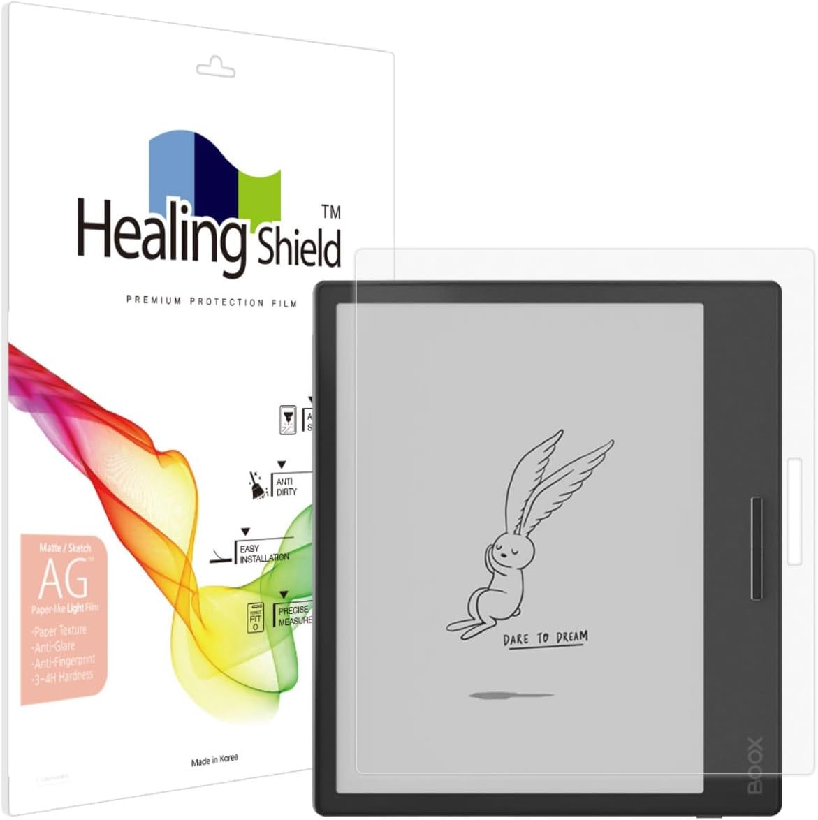 Healing Shield Screen Protector for Onyx Boox Page/Boox Go Color 7 Black/Leaf 3 Light Anti Glare Paper Texture Feeling Matte Film- AG Light Paper Page