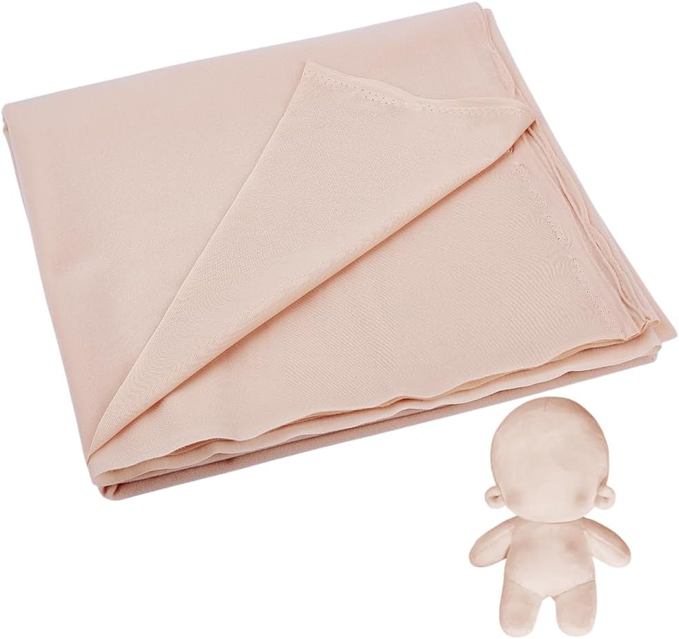 PH PandaHall Doll Making Fabric 1.5x1.5m Soft Doll Skin Plush Fabric Cloth Skin Color Doll Skin Fabric Lightweight Polyester Doll Body Fabric for Sewing Puppet Crochet Doll Animals Apparel