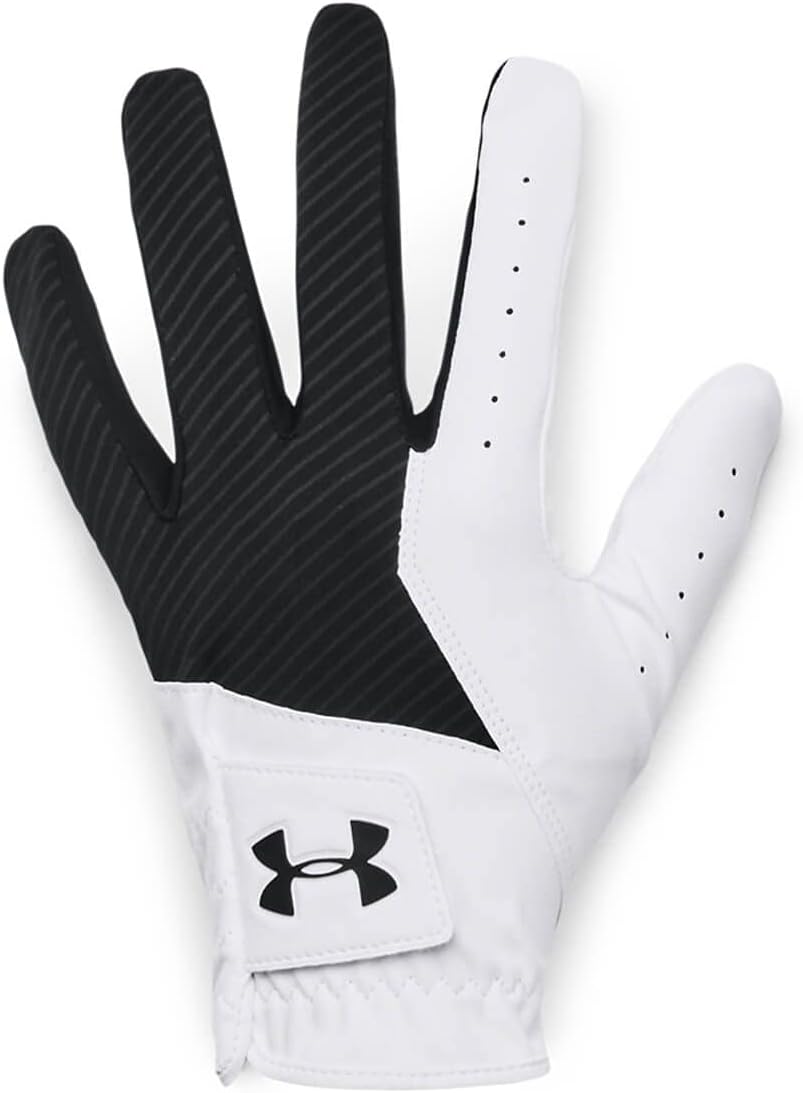 Under Armour Medal Golf Glove - Black, White, Black - LMD