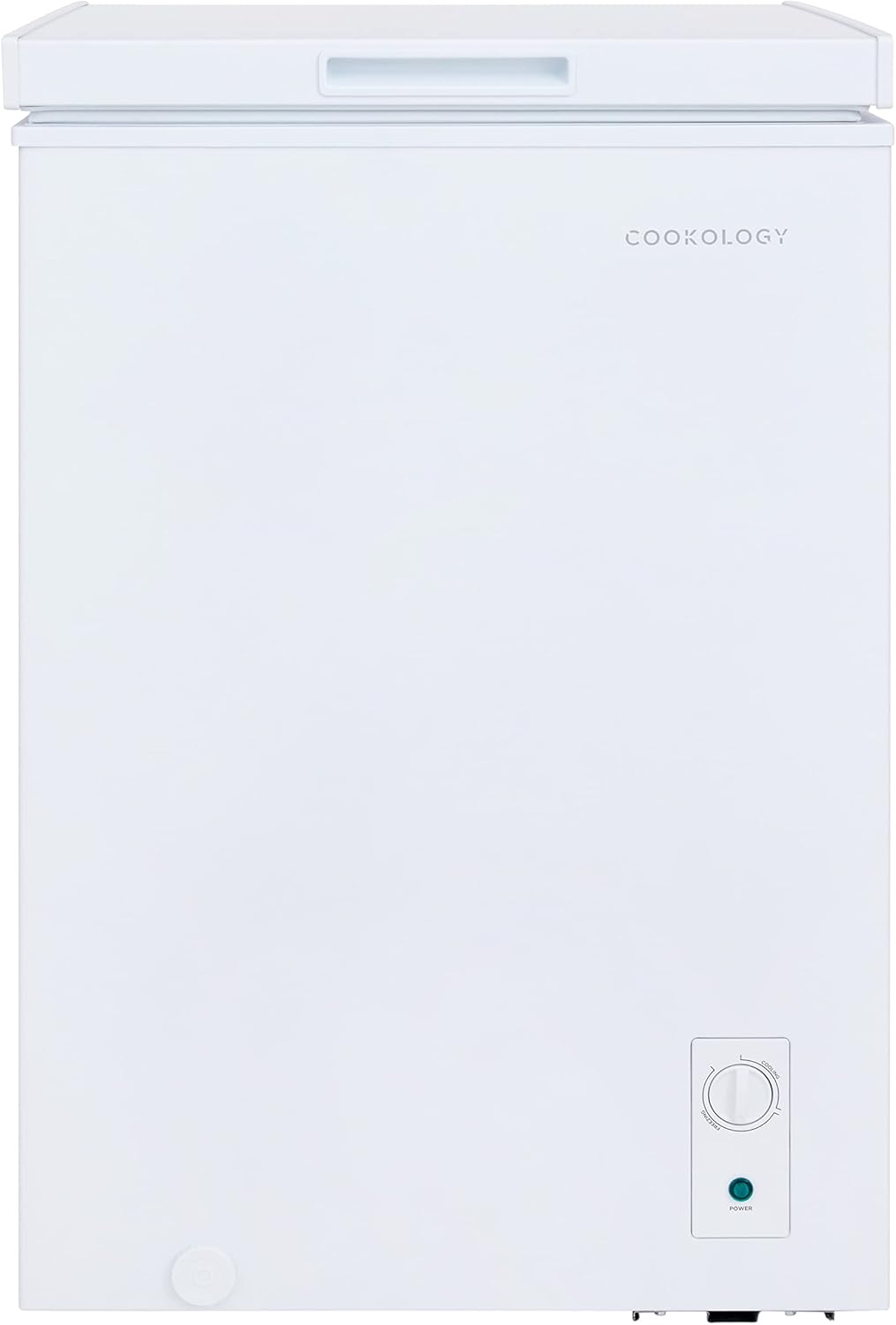 Cookology CCFZ99WH Freestanding Chest Freezer in White - 99 Litre Capacity - Suitable for Outbuildings & Garages - Adjustable Feet - Freezer and Refrigeration Modes - Temperature Control