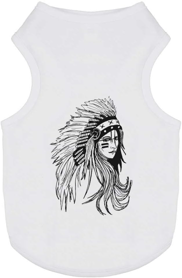 Azeeda 'Native American' Pet Dog/Cat T-Shirt, L (PT00058631)