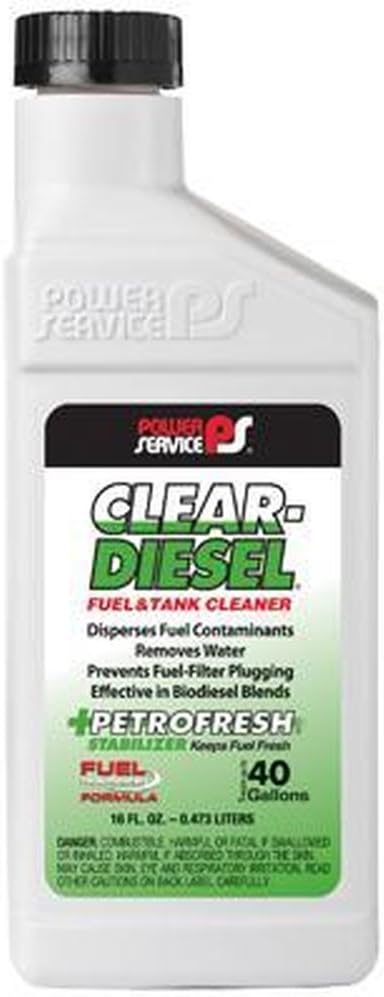 Power Service 09216-09 Clear-Diesel Fuel & Tank Cleaner - 16 oz.