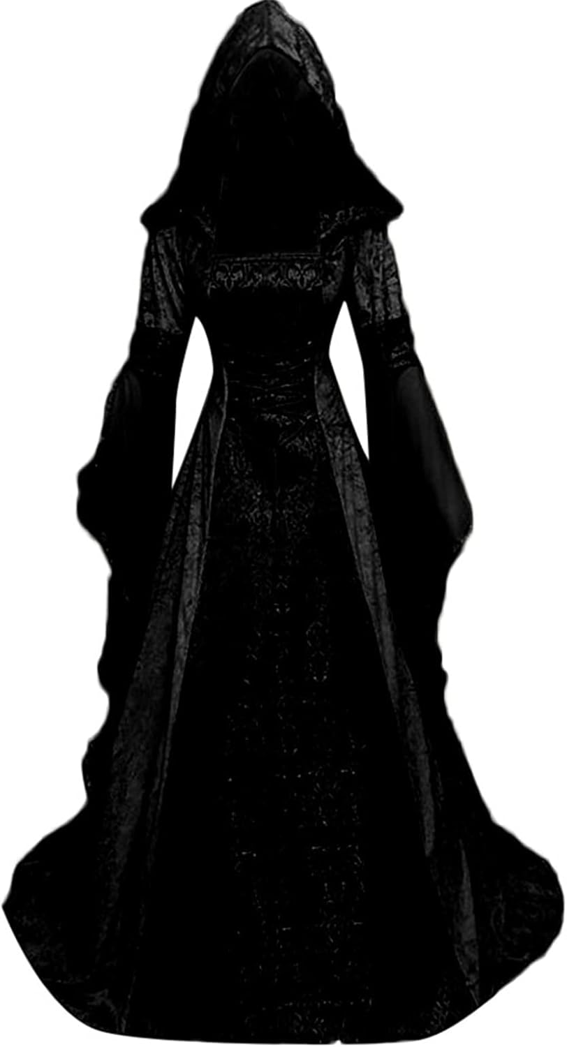 Women Hooded Gothic Dress Medieval Corset Renaissance Dress Victorian Dress Halloween Costume