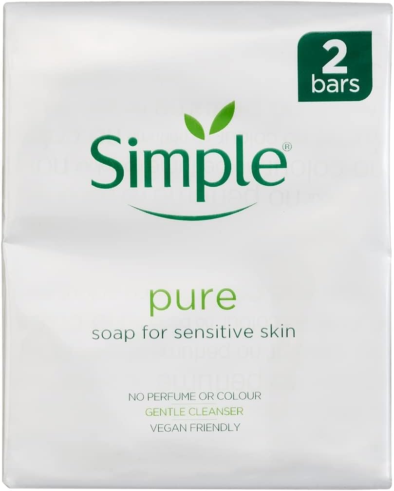 Simple 26058 Hand Soap Bars, 100 g, White (Pack of 6)" }