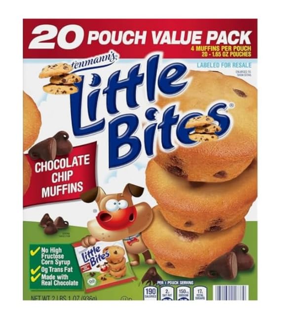 Little Bites Chocolate Chip Mini Muffins, 20 Count, 33 oz Family Pack