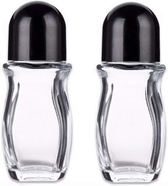 Wresty Roll On Glass Bottles For Essential Oils,2 Pcs Deodorant Bottles Perfume Roller Bottles Empty Deodorant Containers Roller Ball Bottles For Fragrance Cosmetics (50ml/1.69Oz)
