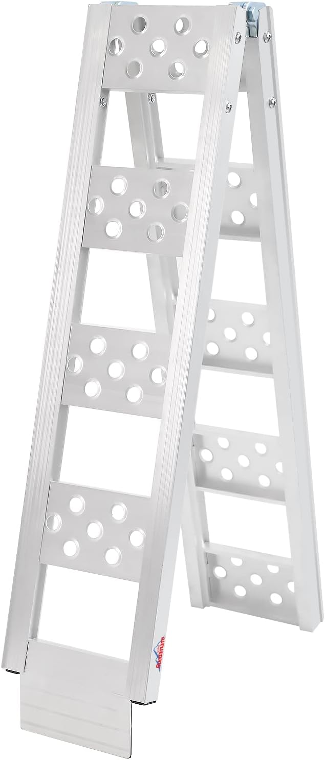 Ruedamann 6'L x 8.1" W Folding Loading Ramp, 440 lbs Capacity, Aluminum Lightweight Portable Ramp for ATVs, UTVs, Motorcycles, Bikes, 1PC