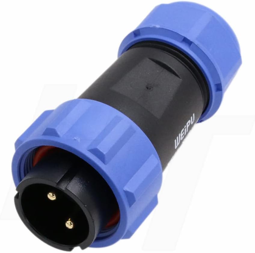 HangTon AC200MAX AC300 EP500 RV 2 Pin Aviation Circular Connector 12V 30A Power for BLUETTI DC Output Waterproof IP68 4-12mm Cable Plug Male Contact