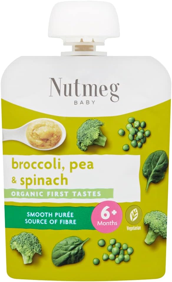 Nutmeg Broccoli, Pea & Spinach 6M+ 70G,, 1 x 1 g
