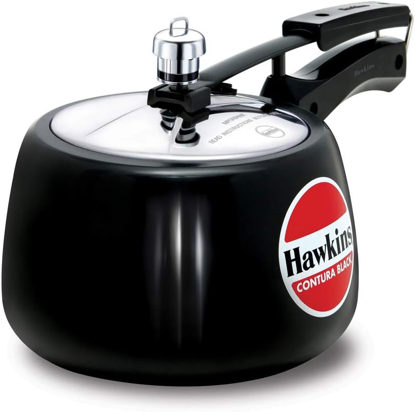 HAWKINS Pressure Cooker, Aluminum, Contura Black, 3-Litre