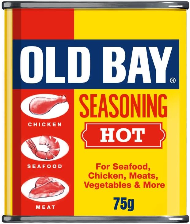 Old Bay Hot Seasoning 75 G Flavourful Taste Blend of 14 Herbs and Spices and Chilli with Chilli Flakes Versatile Spice, All-purpose Seasoning Perfect for Meat, Chicken, Pasta and Pop Corn