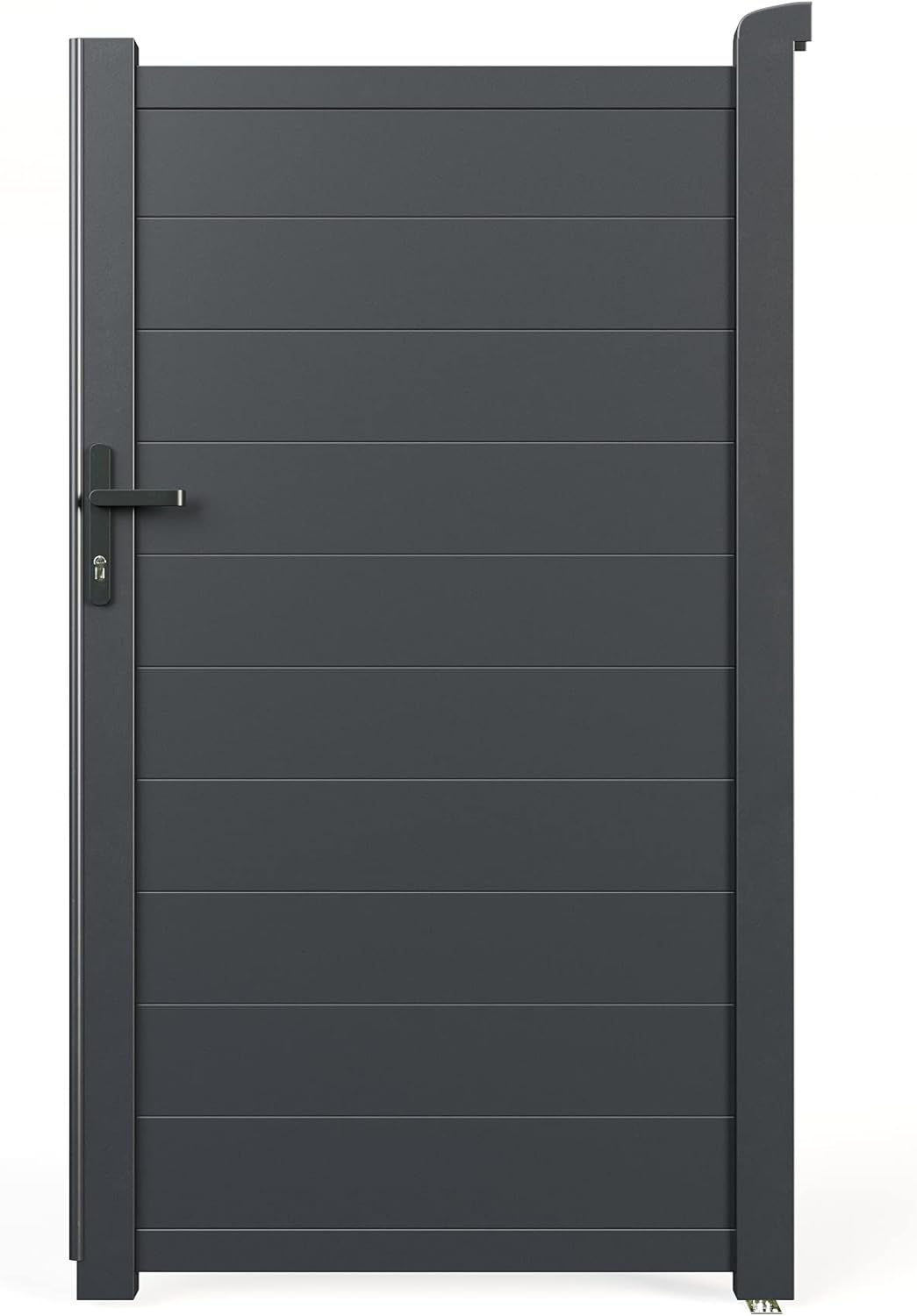 BillyOh Nova Pedestrian Aluminium Gate Full Privacy Metal Safety Outdoor Garden Gate with Lock (100cm x 173cm)