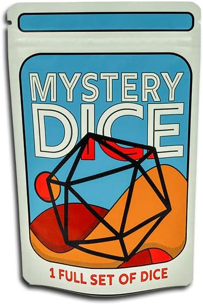 1985 Games Mystery Dice, DND Dice Set of 7 Polyhedral Dice, Wide Range of Patterns, Gaming Dice, Suitable for Role Playing, Table Games (Mystery Pack of 1)