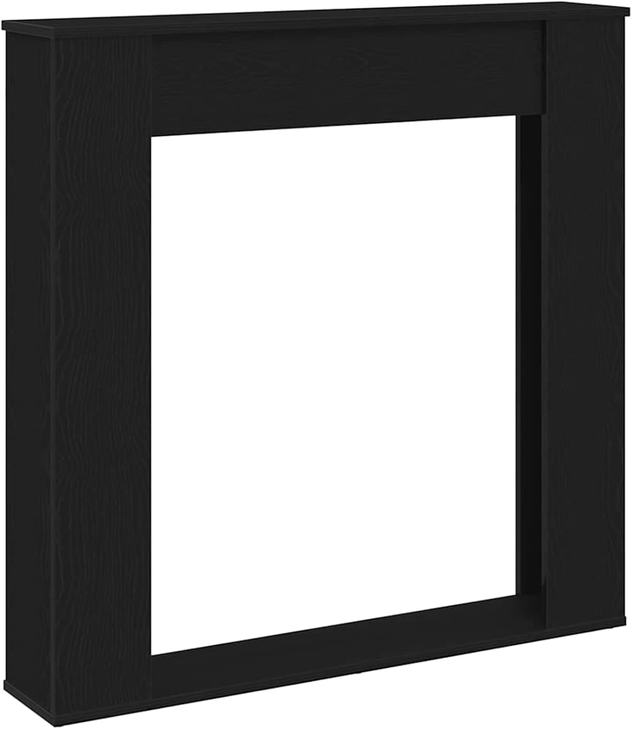 Gecheer Black Oak Engineered Wood Electric Fireplace Mantel Shelf with LED Flame Compatibility - 100 x 20 x 100 cm Fireplace surround Model865982