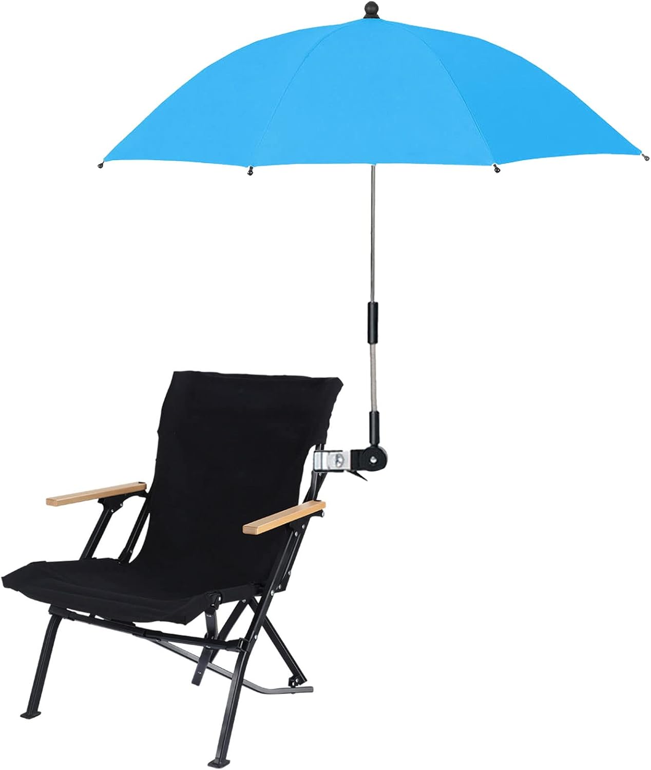 PRTECY Chair Umbrella with Clamp, Adjustable Beach Chair Umbrella Sunshade Universal Umbrella Parasol for Patio Chair,Beach Chair,Stroller,Sport chair,Wheelchair and Wagon