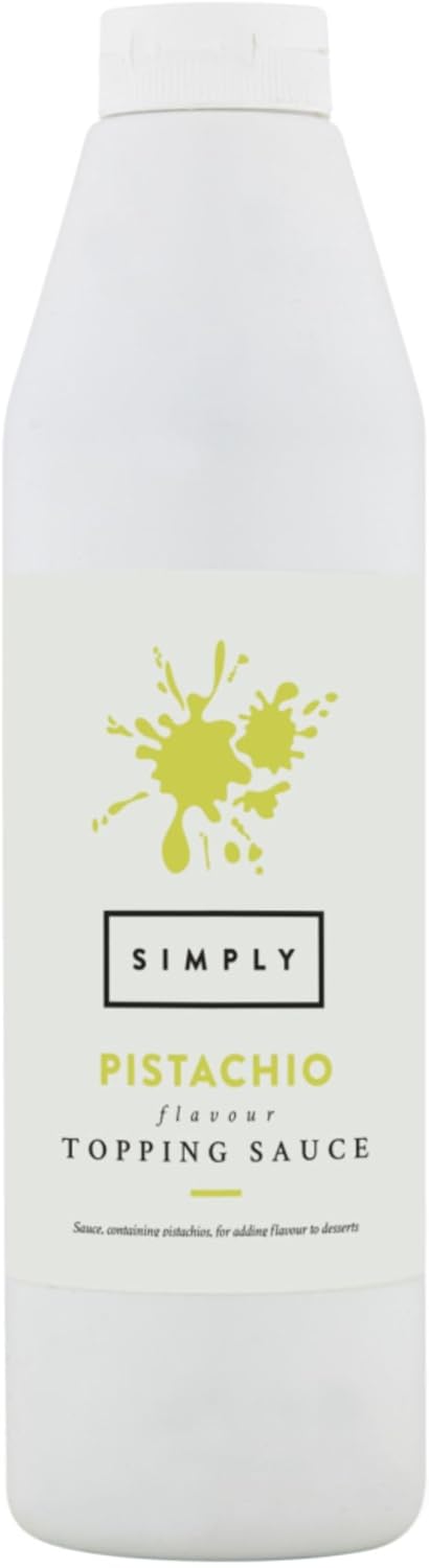 Simply Pistachio Topping Sauce, Ready to Use Dessert Sauce for Ice Cream, Waffles, Pancakes, Coffee & Milkshakes (1 kg)