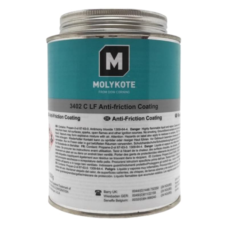 Molykote 3402-C LF 500g | Low-Friction Dry Film Metal Coating with MoS₂ | Wear Protection & Long-Term Performance for Hinges, Pins, and Guides
