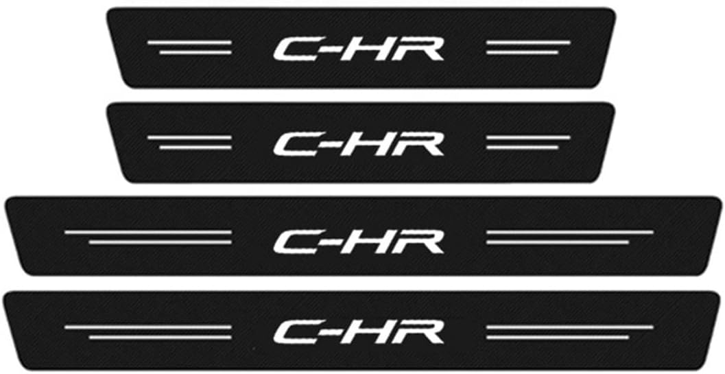 KBUYS Luminous Car Door Sill Threshold Protective Trunk Bumper Guard Stickers Compatible With Toyota CHR C-HR Logo 2016 2017 2018 2019 2021 2022 (Color : 4pcs door sill)