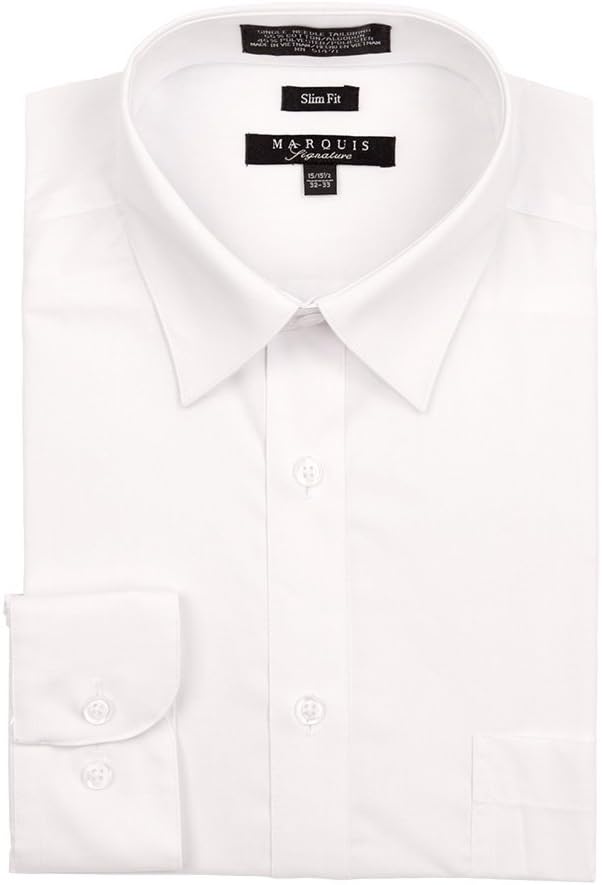 Marquis Men's Basic Slim Fit Dress Shirt