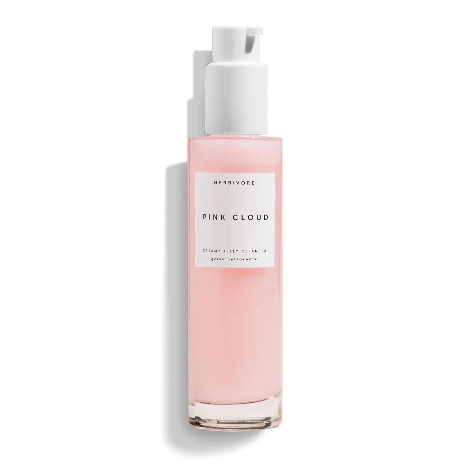 HERBIVORE Pink Cloud Creamy Jelly Cleanser | Hydrating Face Wash with Rosewater, Squalane + Tremella Mushroom, Gently Cleanses + Removes Makeup, Vegan, Plant-Based, Cruelty-Free