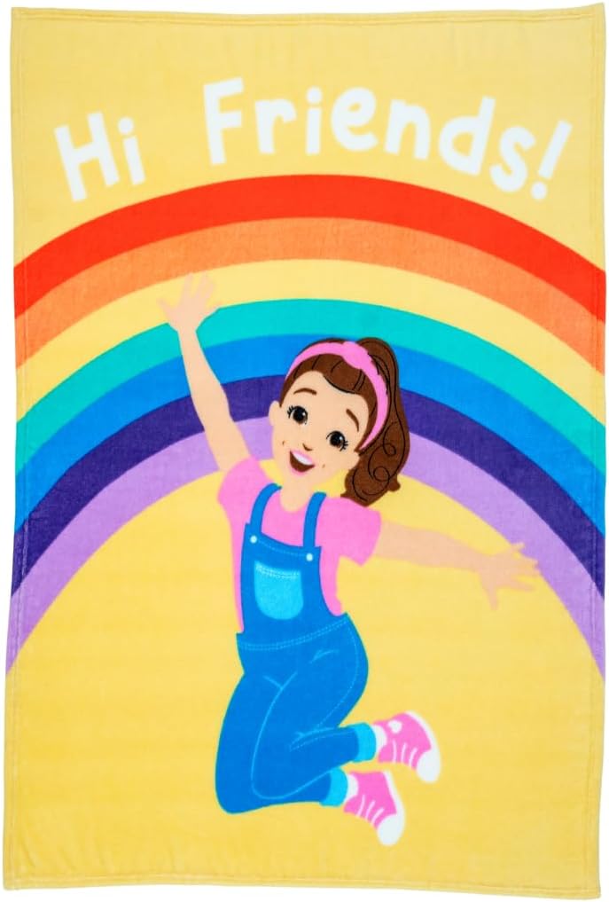 Franco Ms. Rachel Educational Adventures Bedding Super Soft Cozy Throw, 46 in x 60 in, (Officially Licensed Product) Kids