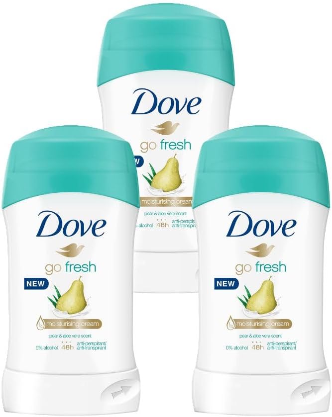 Tropical Gold Dove Stick Pear & Aloe Vera Women 40Ml x 3 – Compatible with Dove Women’s Deodorant Stick