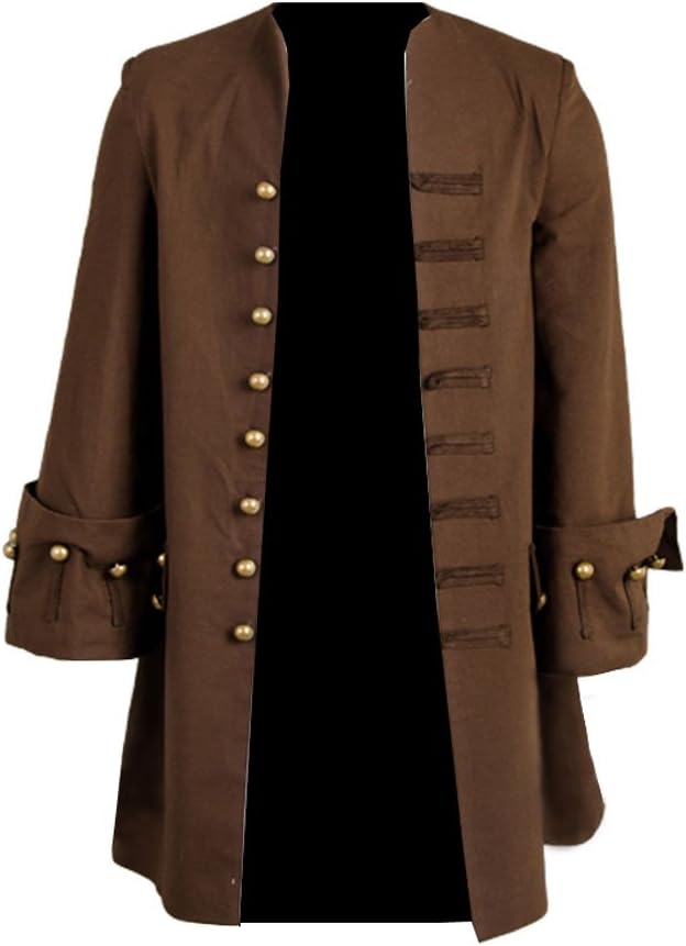 JOYSHOP Mens' Halloween Cosplay Costume Long Trench Wool Coat Adult Halloween Costume