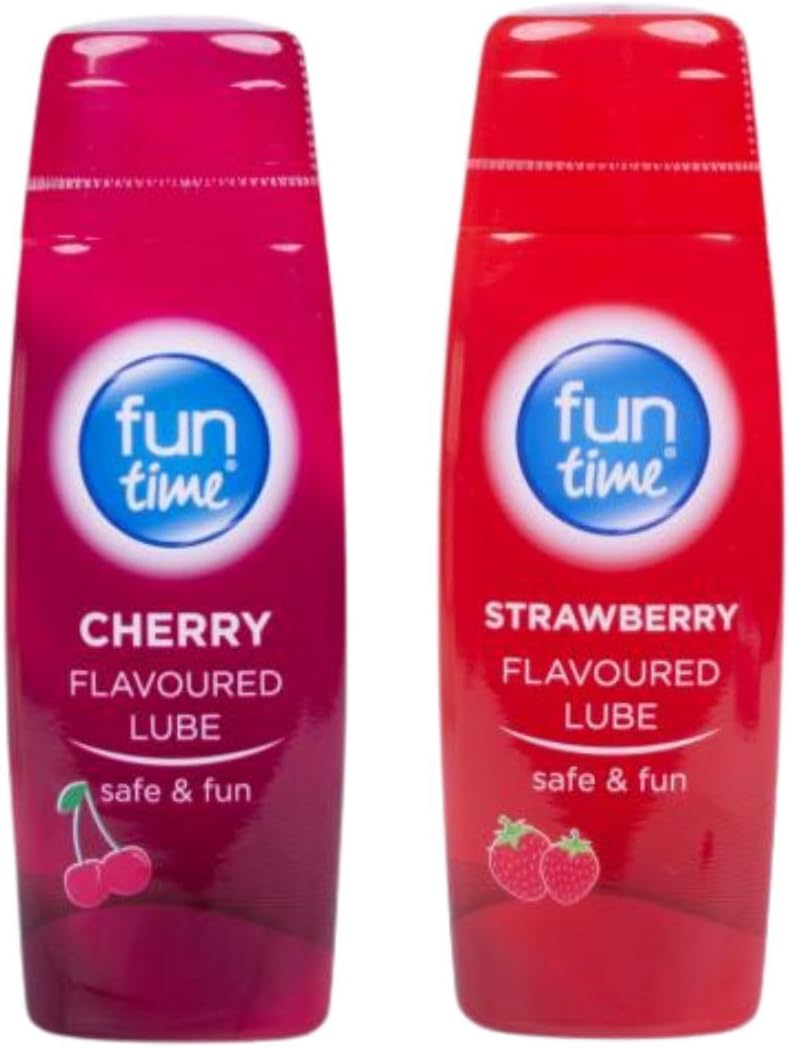Fun Time Strawberry Stimulating Lube 75ml, Cherry Lube 75ml (2 Pack)