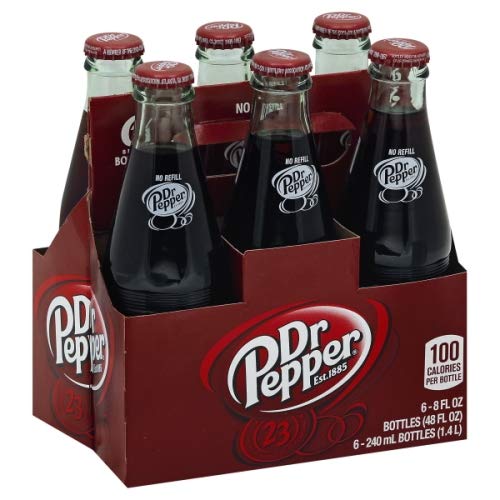 Dr Pepper 8oz Glass Bottles 12 Pack
