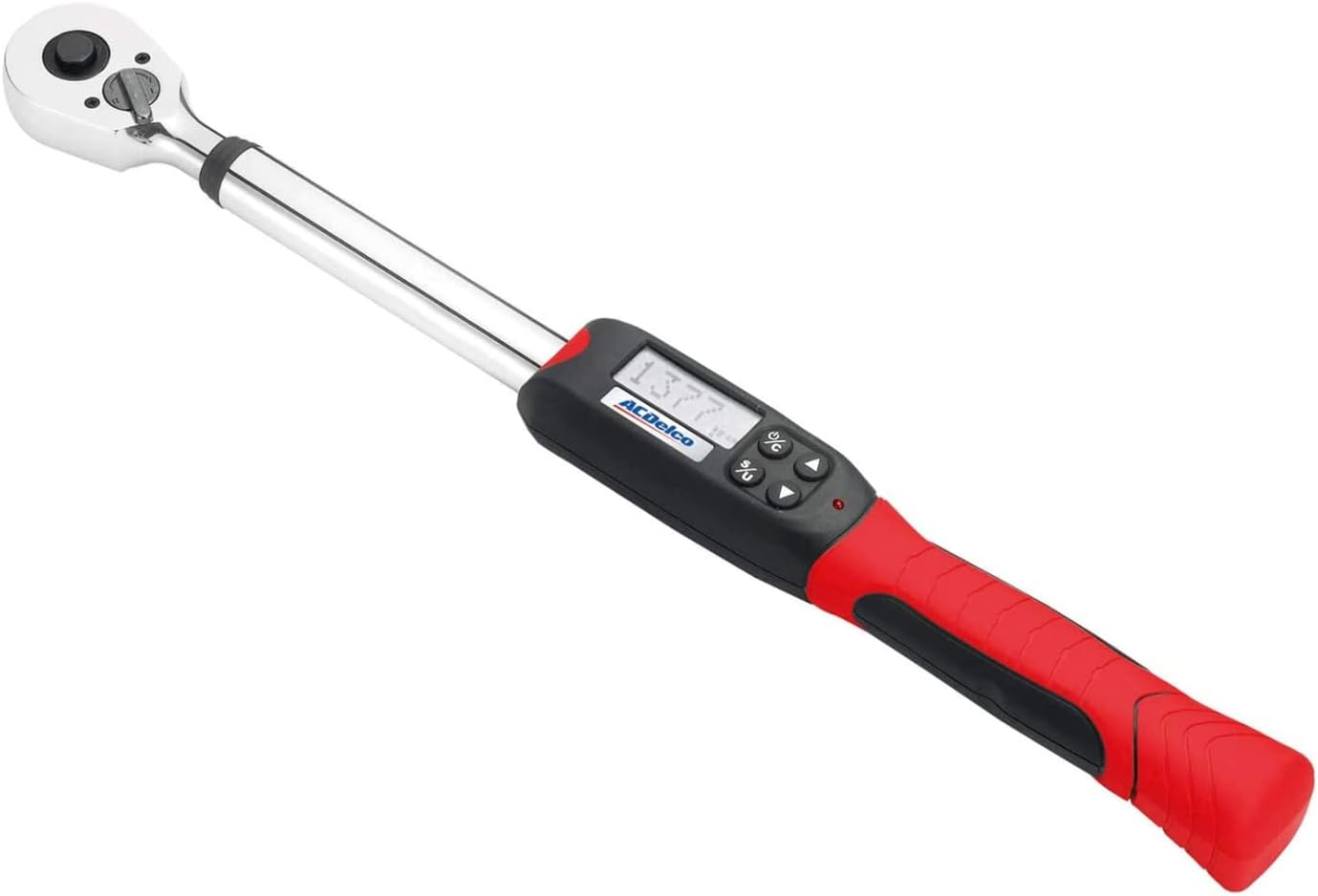 ACDelco ARM601-4 1/2” (14.8 to 147.5 ft-lbs.) Heavy Duty Digital Torque Wrench with Buzzer and LED Flash Notification – ISO 6789 Standards with Certificate of Calibration, Red