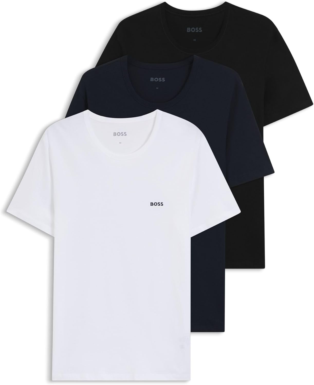 BOSS Mens T-Shirt 3 Pack Short Sleeve Lifestyle Cotton