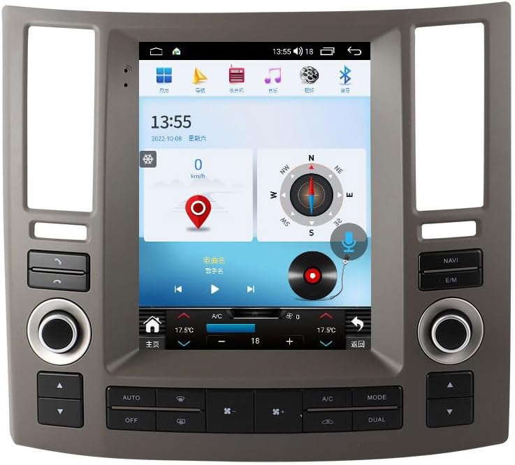 10.4 Inch Android 14 Car Stereo Radio for Infiniti FX35 FX45 2008-2011 Multimedia Player GPS Navigation Carplay Android Auto WiFi 1080P Stereo Replacement Head Unit 6+128GB